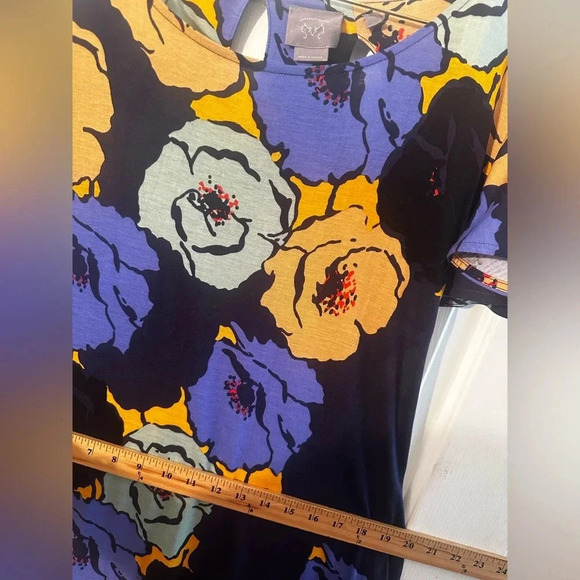VANESSA VIRGINIA Anthropologie SILK BLEND Sheath A line Floral Dress MD Pockets - Picture 13 of 15
